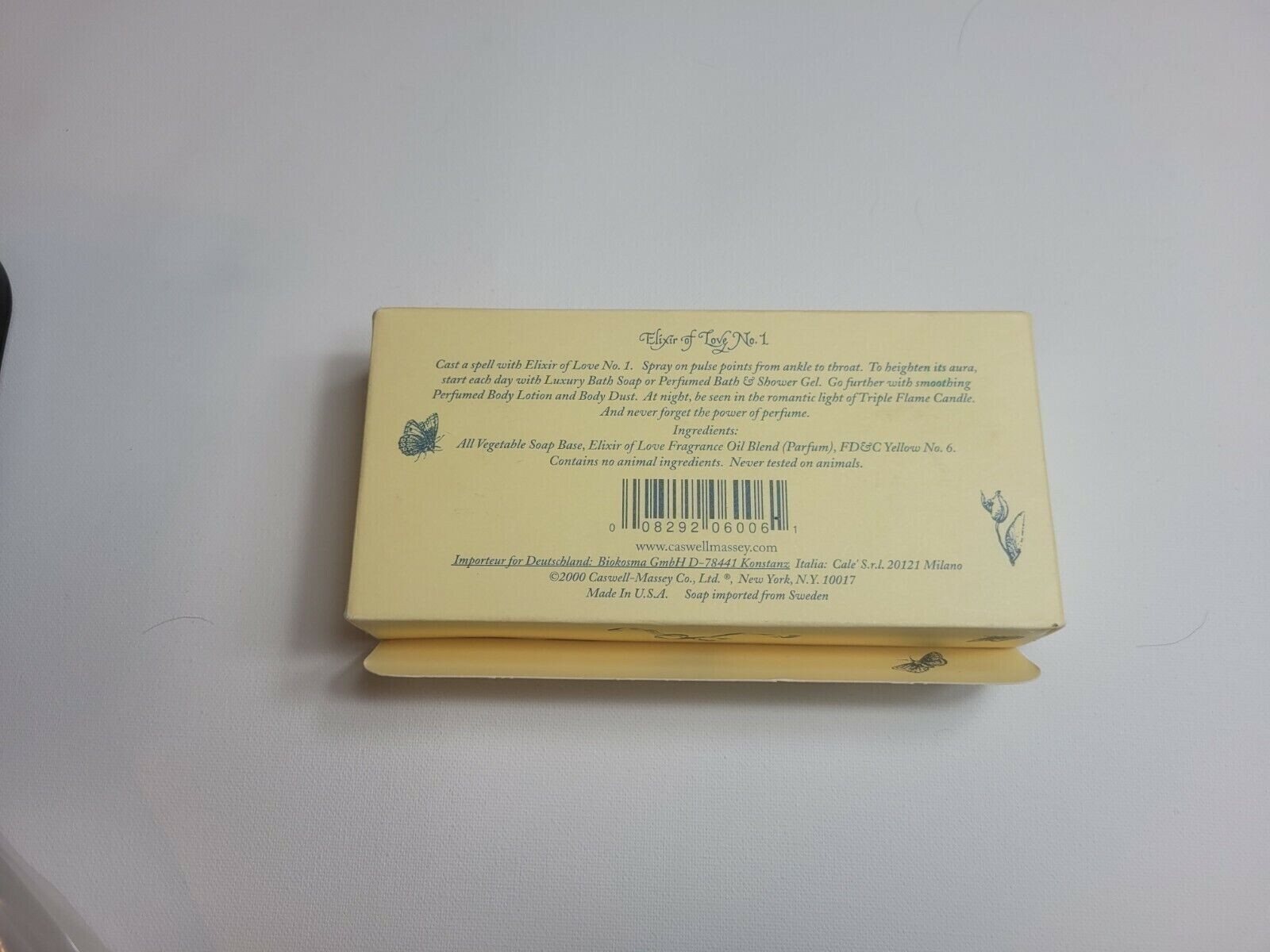 Caswell Massey Elixir of Love No. 1 Luxury Bath Soap 3 Bars 3.5 oz Each Gift NEW