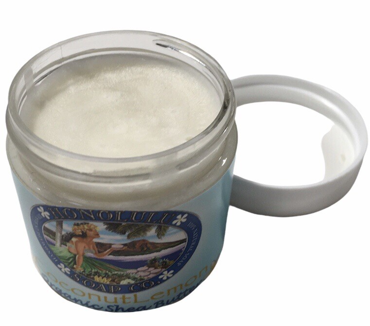 Honolulu Soap Company – Coconut Lemon Shea Butter – 2oz Tub Made in the USA