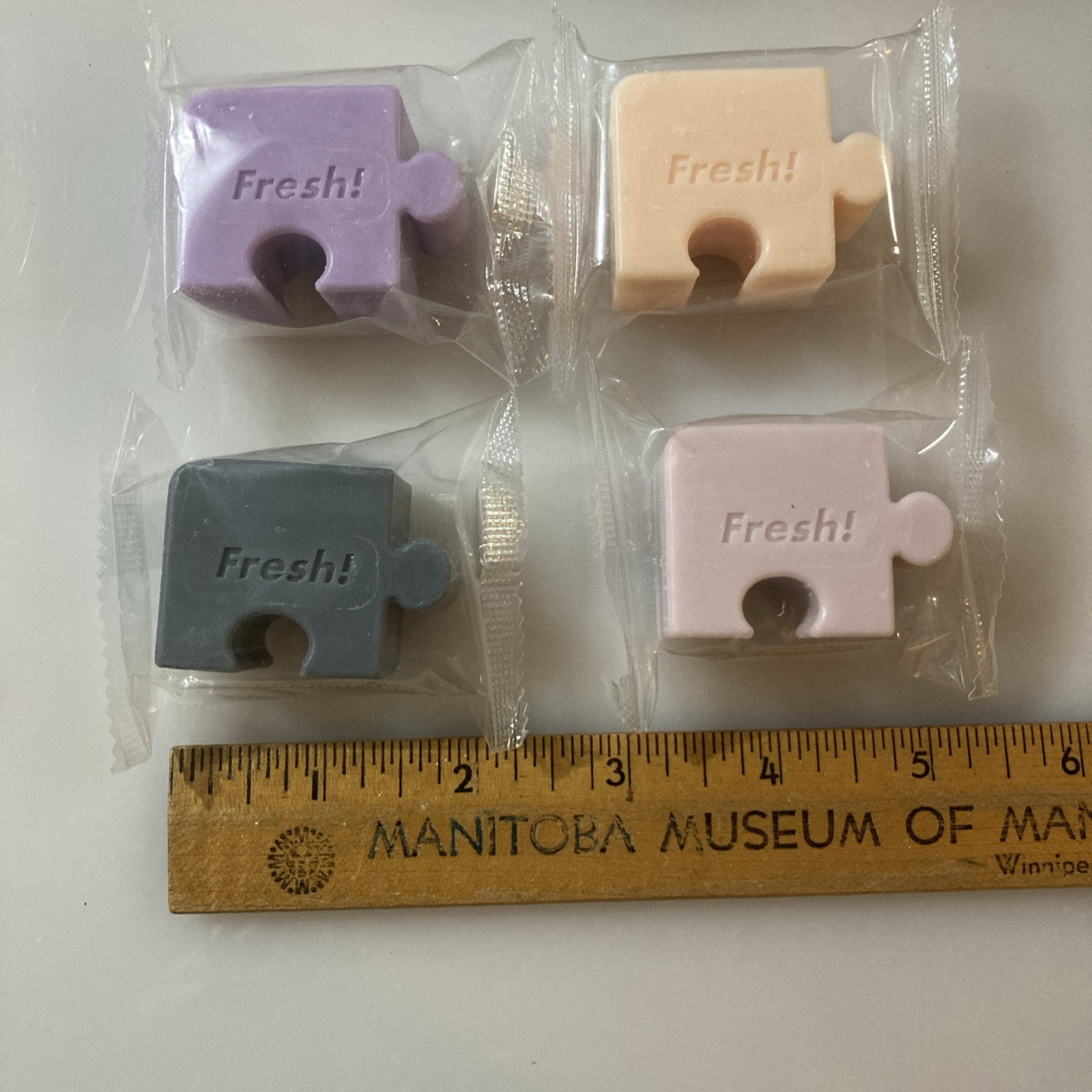 4 Fresh Food For Skin Missing Puzzle Soaps. All Different. exp. 2023.