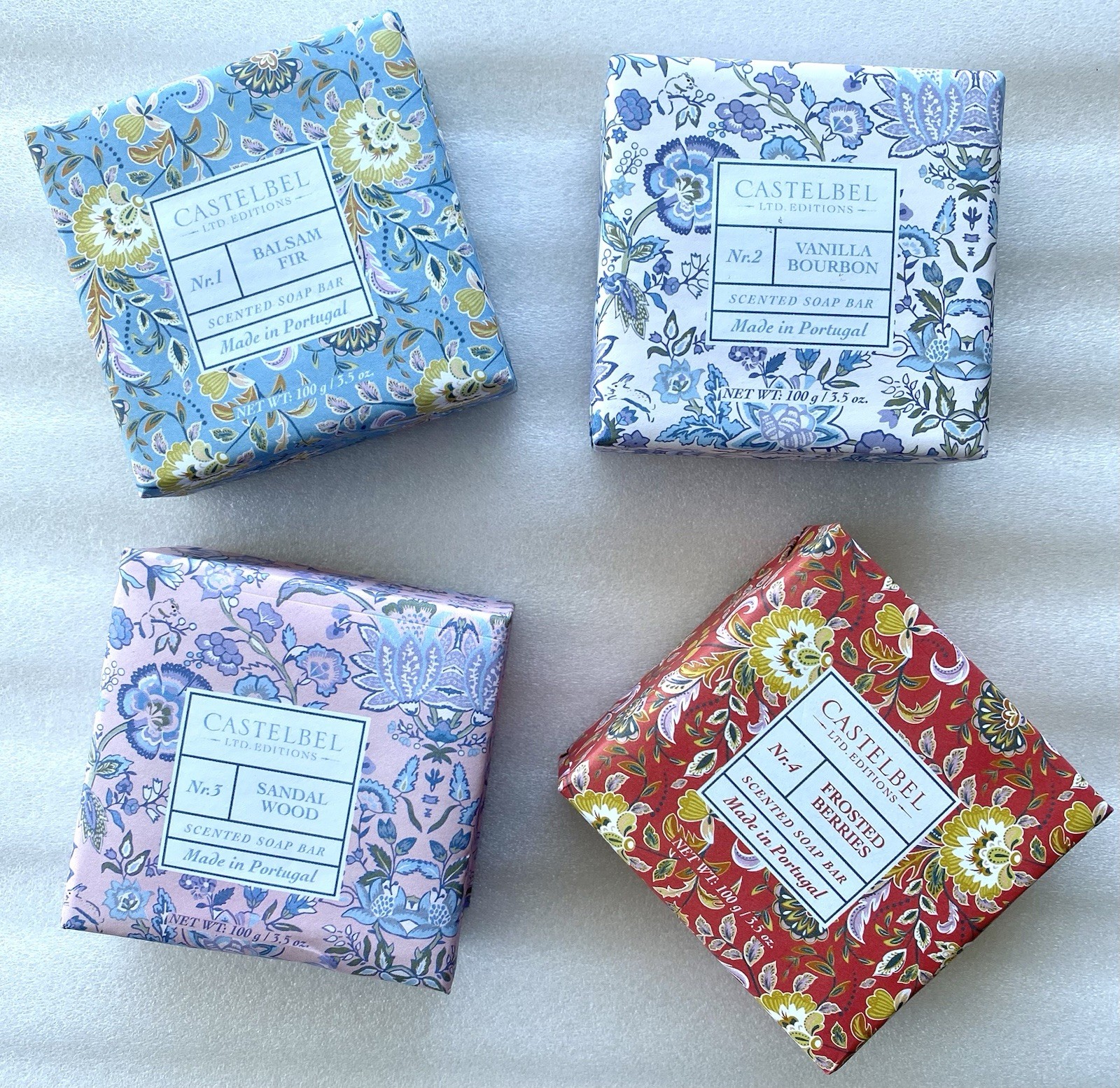 Castelbel 4 Scented Soap Bars Gift Set – 3.5 oz each/100 g each Made in Portugal