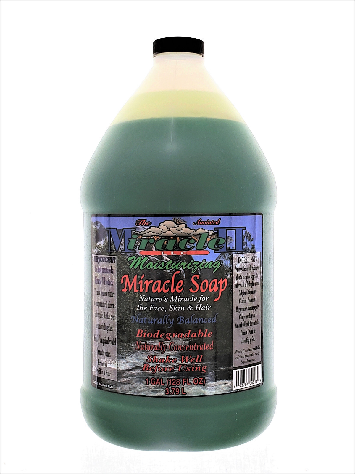 Miracle II Moisturizing Soap 1 Gallon – Hydrating Body Wash for Dry & Sensitive