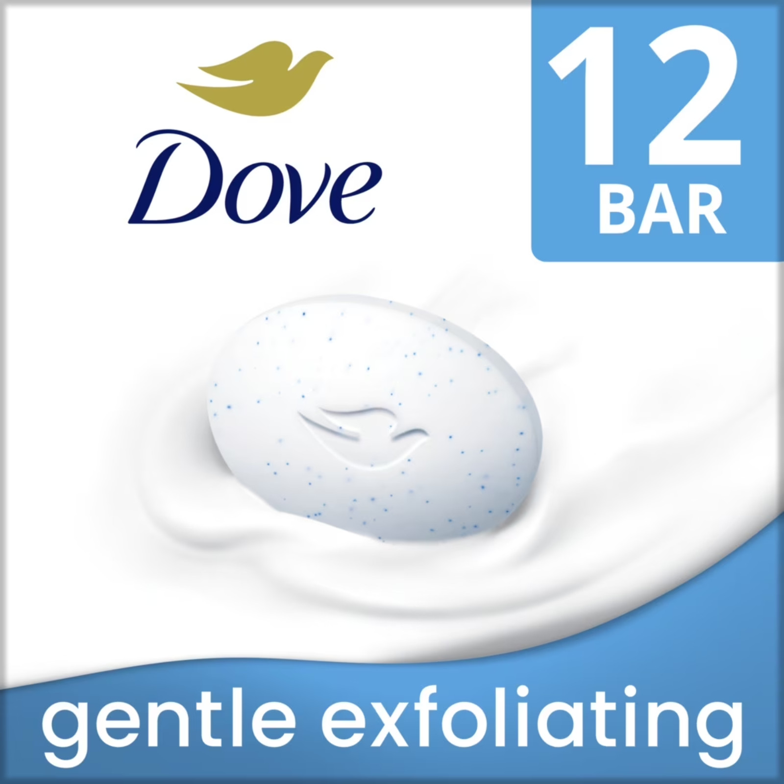 2 Pack Dove Beauty Bar Gentle Exfoliating 3.75 oz 12 Bars Soft Smooth Skin Clean