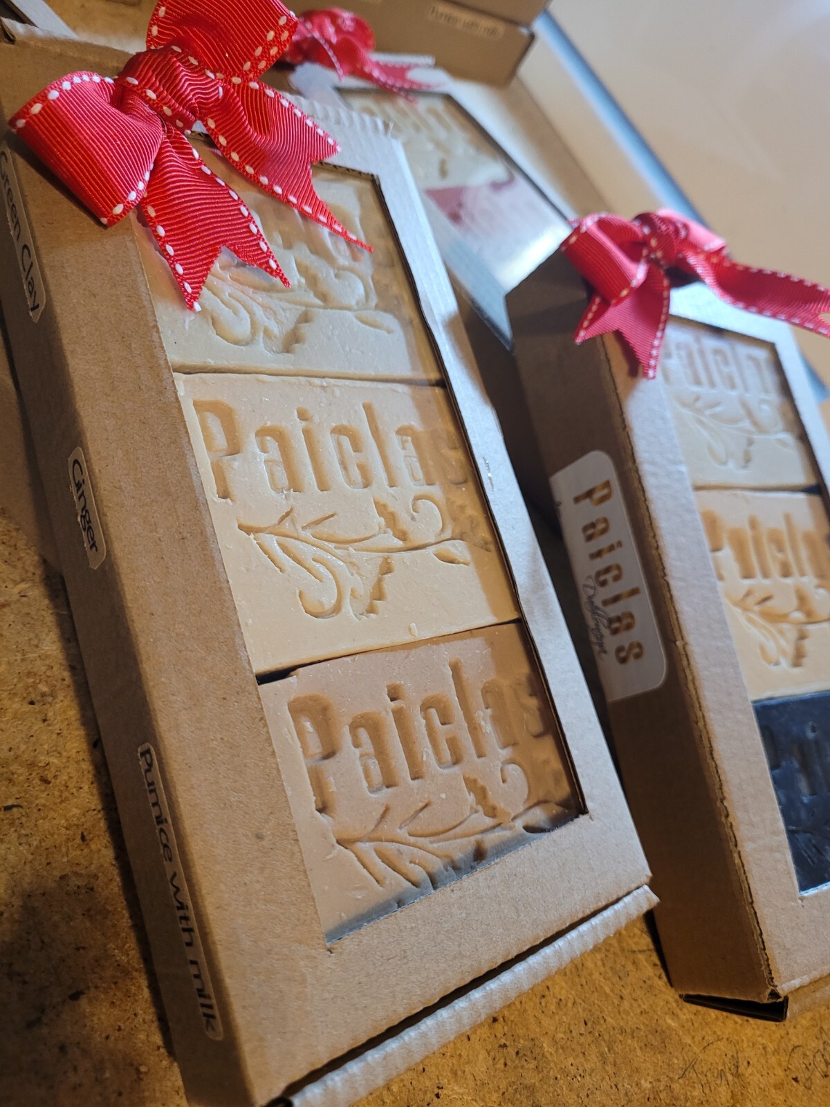 Handmade natural soap 3 bars assorted essential oils. A gift from God