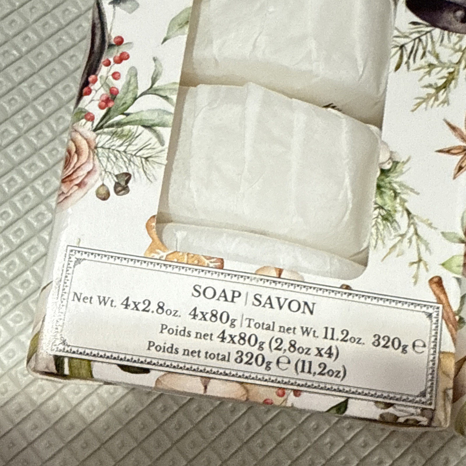 2X ZENI DIAMANTE -Set of 4 /Each -Triple Milled Bar Soaps WHITE MUSK Giftbox
