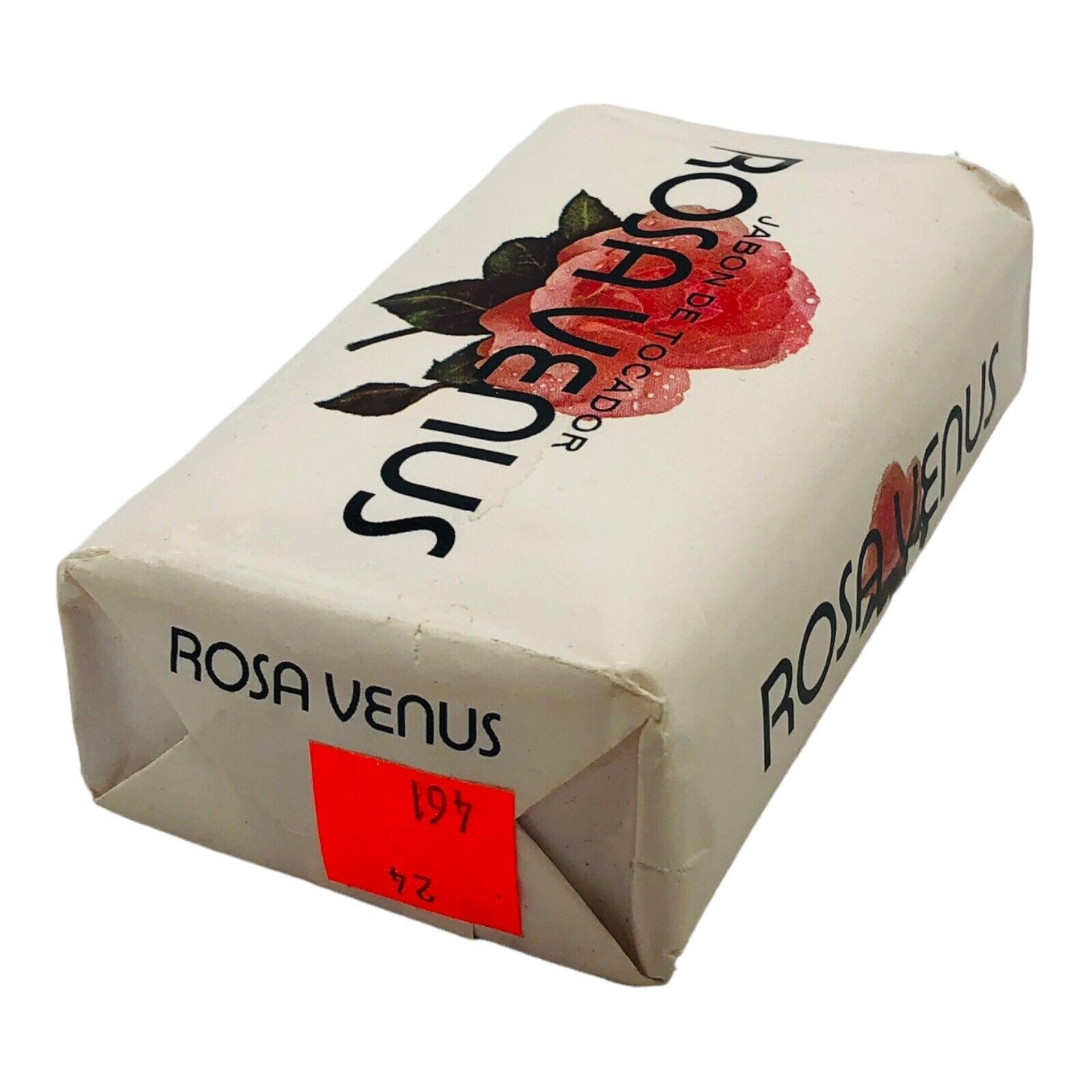 Vintage Rosa Venus BAR SOAP SPANISH MEXICO MADE 150 Grams White Vanity Prop