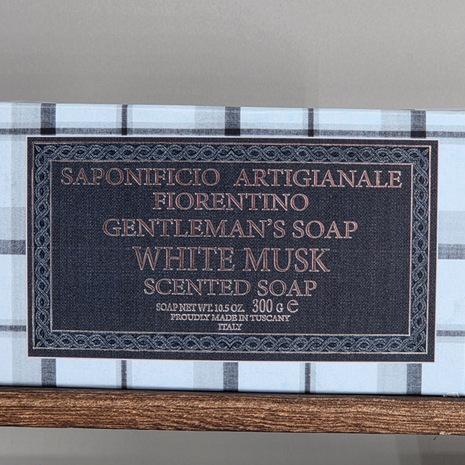 Saponificio Artigianale Fiorentino Bar Soap Mens 10.5oz White Musk Italy Luxury