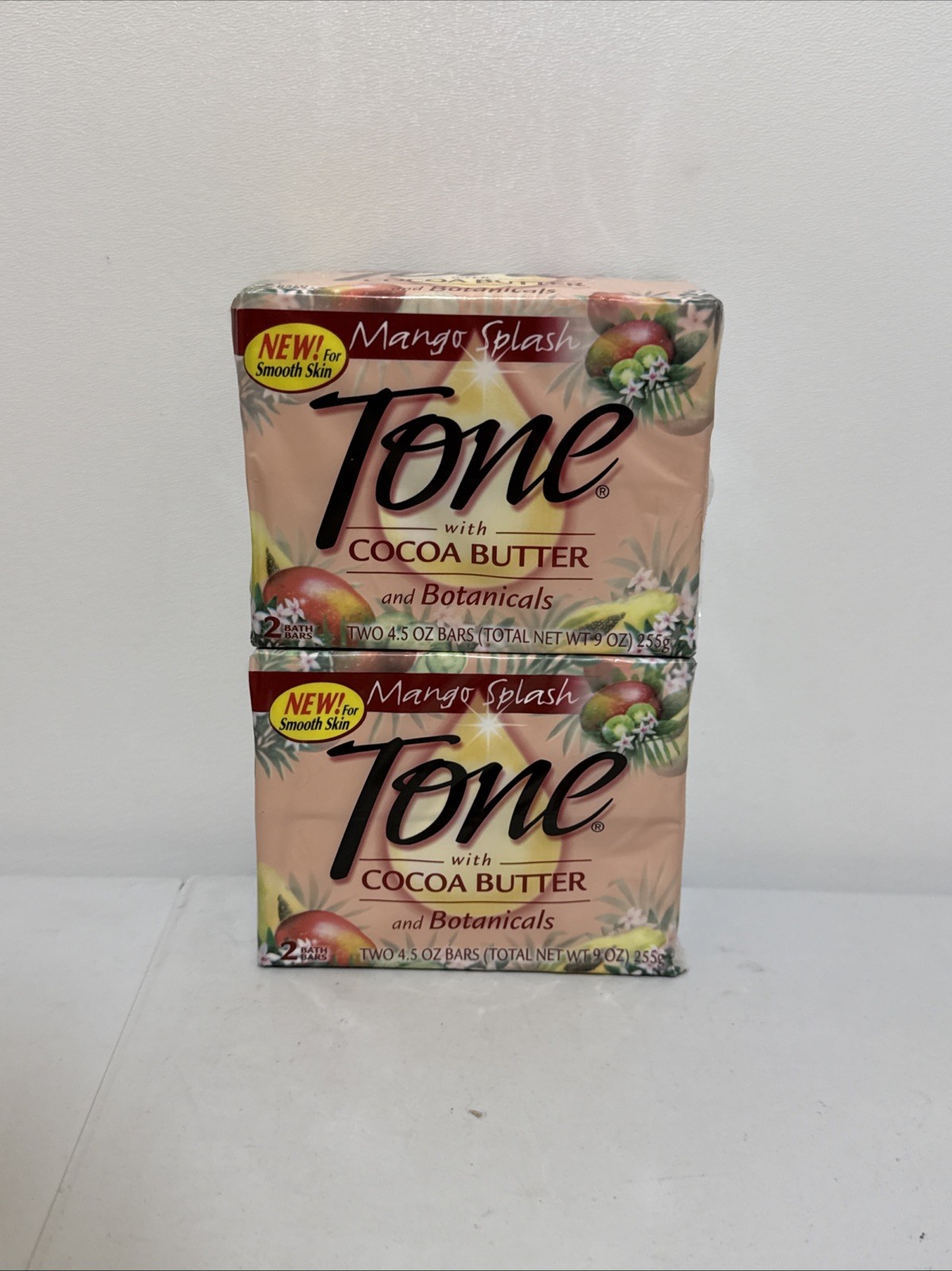 4 – Tone MANGO SPLASH Cocoa Butter & Papaya 4.25 oz Each Bar Soap