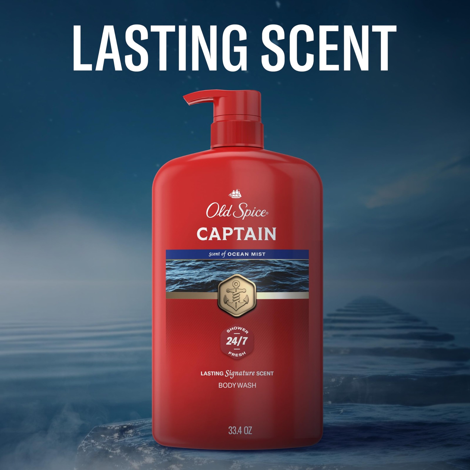 Old Spice Refreshing Body Wash for Men, 3X Defense, 33.4 Fl Oz (Pack of 1)