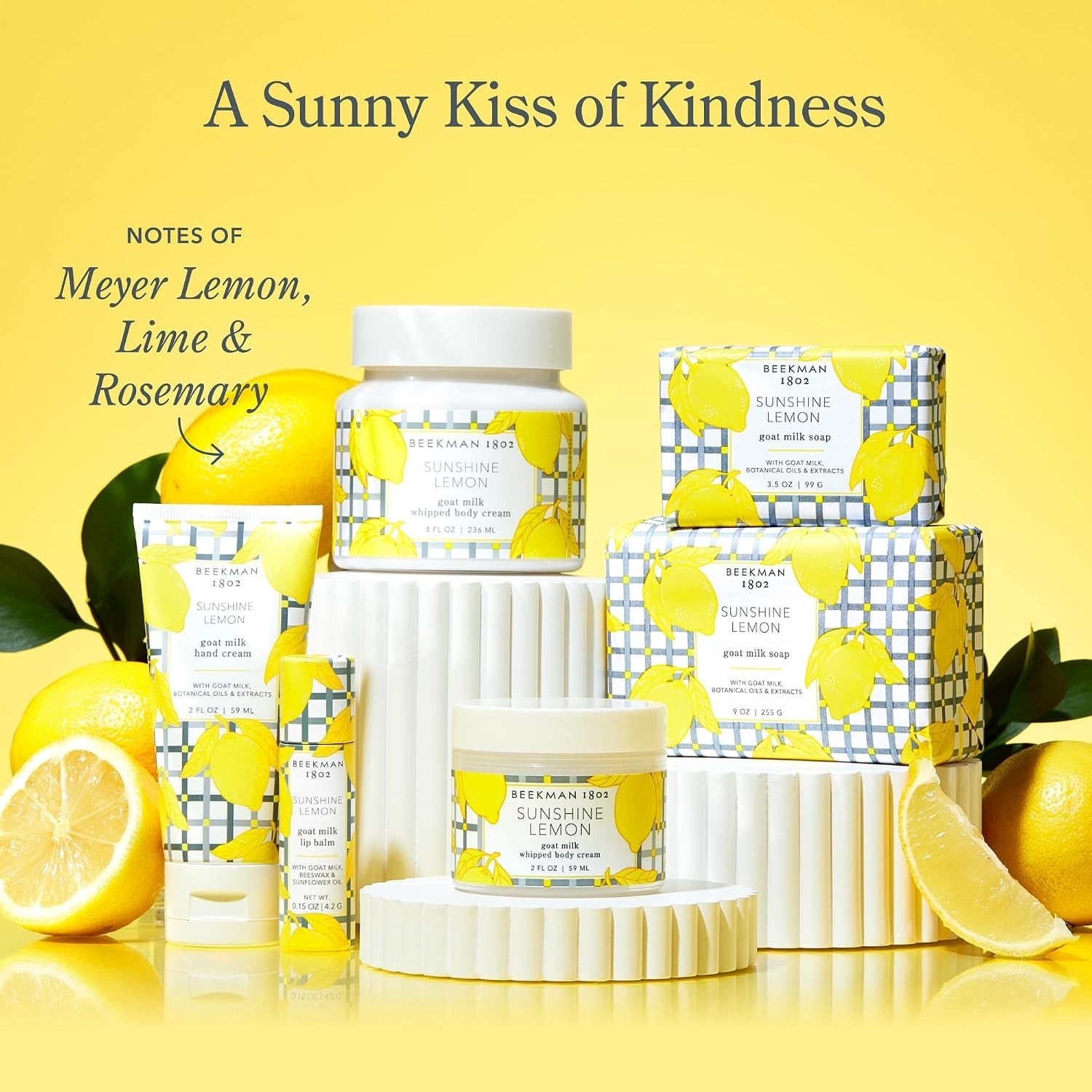 Nourishing Goat Milk Soap Bar for Sensitive Skin – 3.5 oz Sunshine Lemon