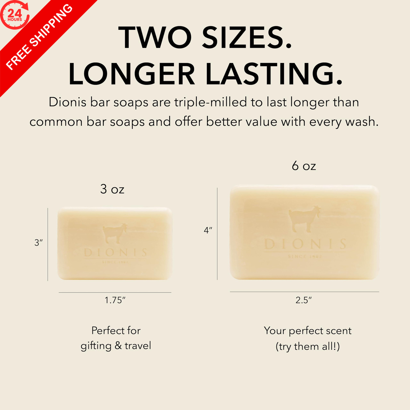Dionis Goat Milk Hand & Body Bar Soap, & 3 Ounce (Pack of 3), Yellow
