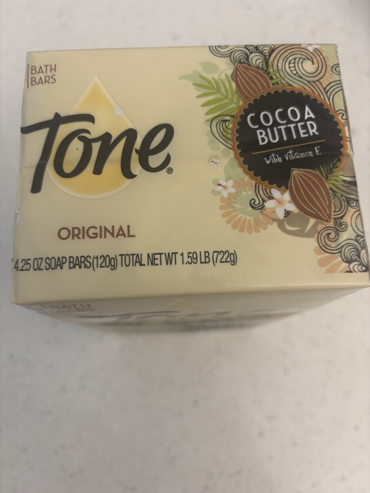 Tone Bath Bar Soap Original W/Cocoa Butter And Vitamin E 6-Pack 4.25 Oz (6 BARS)