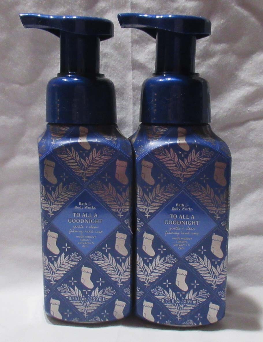 Bath & Body Works Gentle & Clean Foaming Hand Soap Set Lot 2 TO ALL A GOOD NIGHT