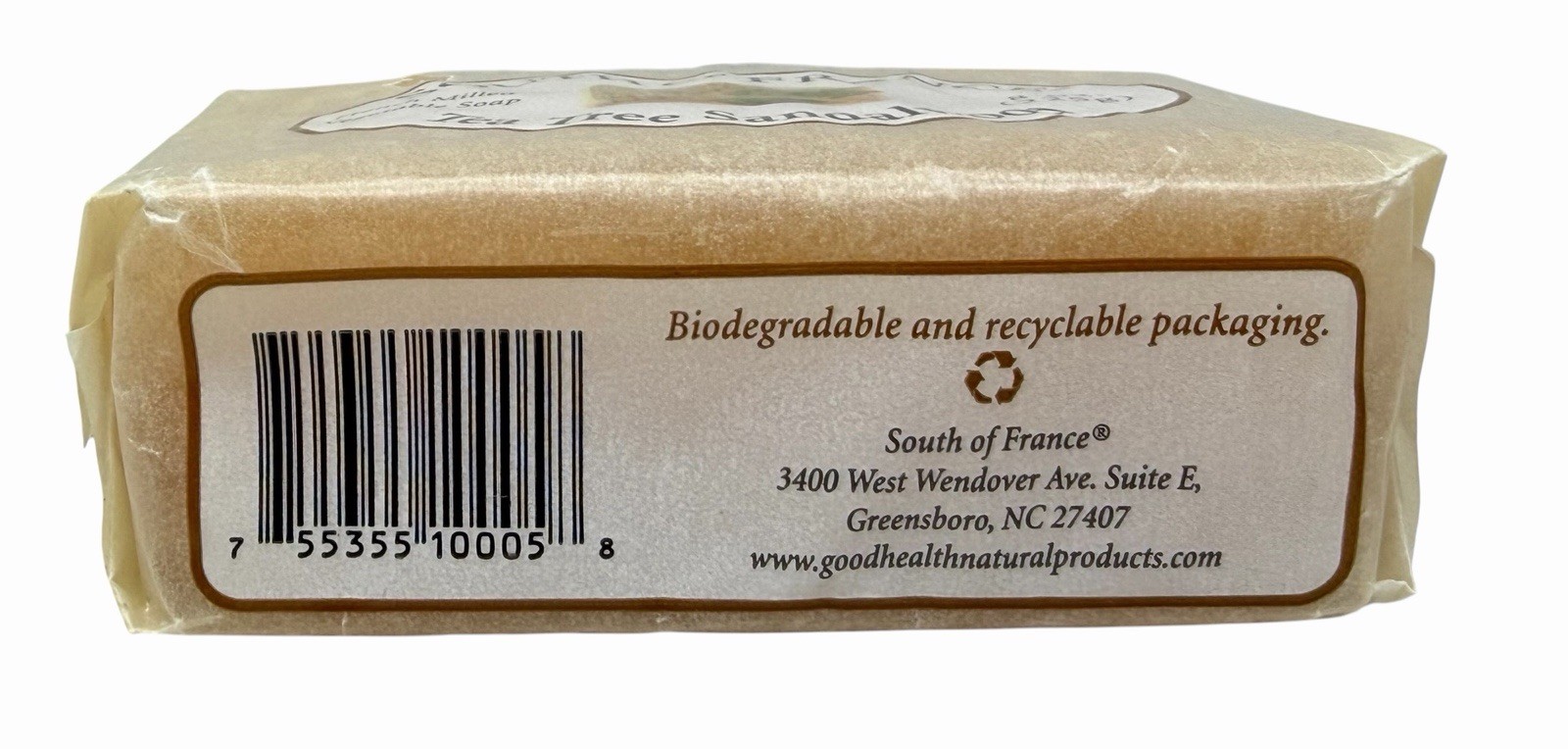 Vintage South Of France Tea Tree Sandalwood French Milled Bar Soap 8oz