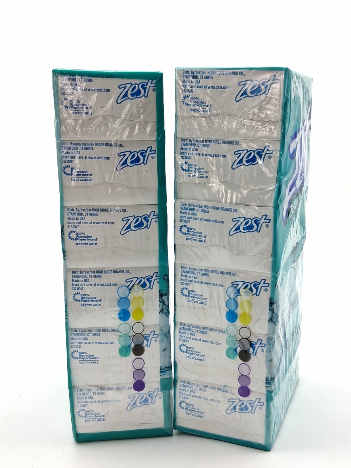 2x 6-Packs Zest Refreshing Aqua Deodorant 3.2 oz. Clean Bath Bar Soap Vitamin E