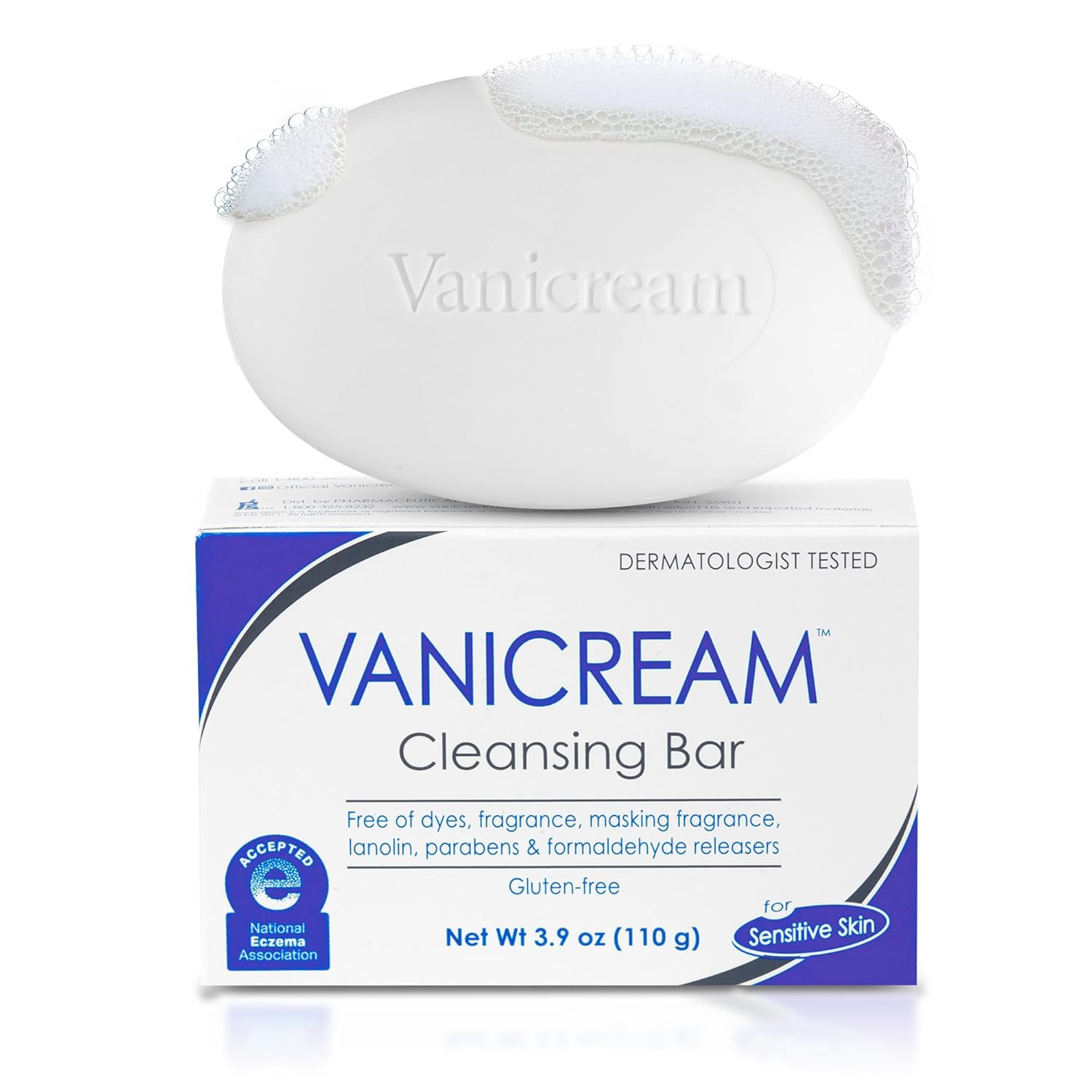 Vanicream Cleansing Bar | Fragrance, Gluten and Sulfate Free | for Sensitive Ski