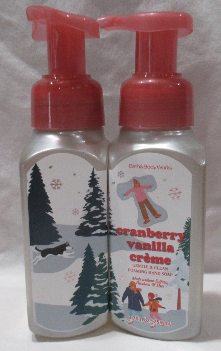 Bath & Body Works Gentle & Clean Foaming Hand Soap Lot 2 CRANBERRY VANILLA CREME