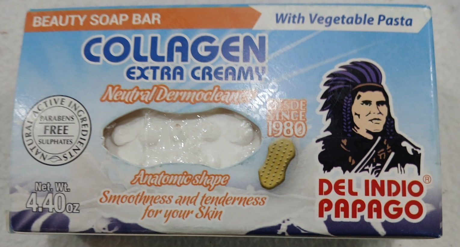 Collagen Extra Creamy Beauty Bar Soap Del Indio Papago 4.40 oz. NEW Product