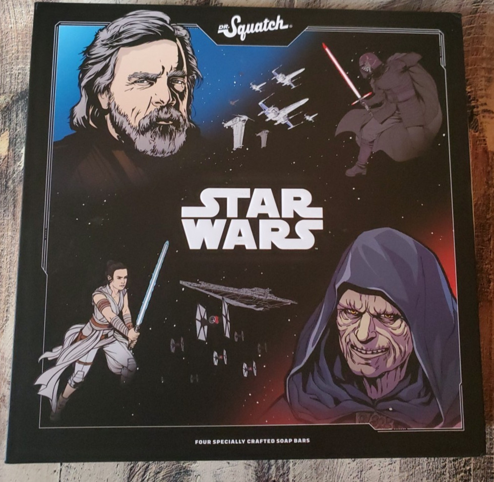 Dr. Squatch Star Wars Soap Dark Side Scrub Wisdom Wash Ruthless Rinse Only Hope