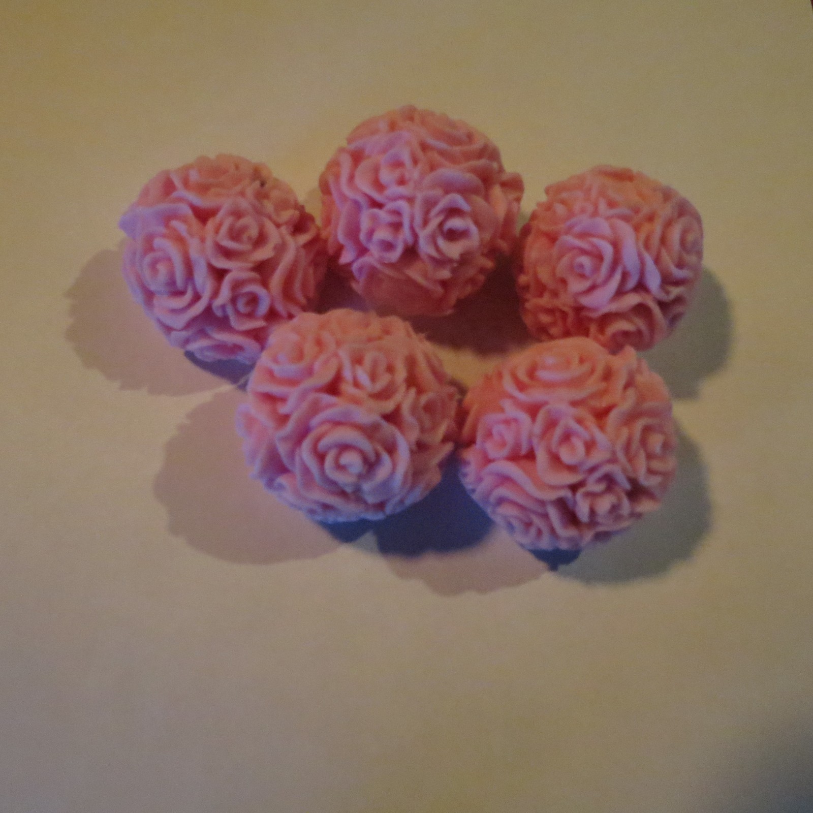 Rose Bud flower Balls soap 5 pcs set By Joanndles