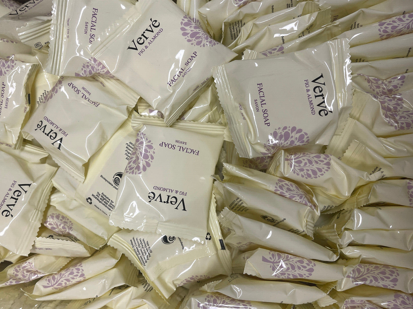 Verve’ Facial Soap Bar Fig & Almond Lot of 200 High End Hotel FREE SHIPPING!