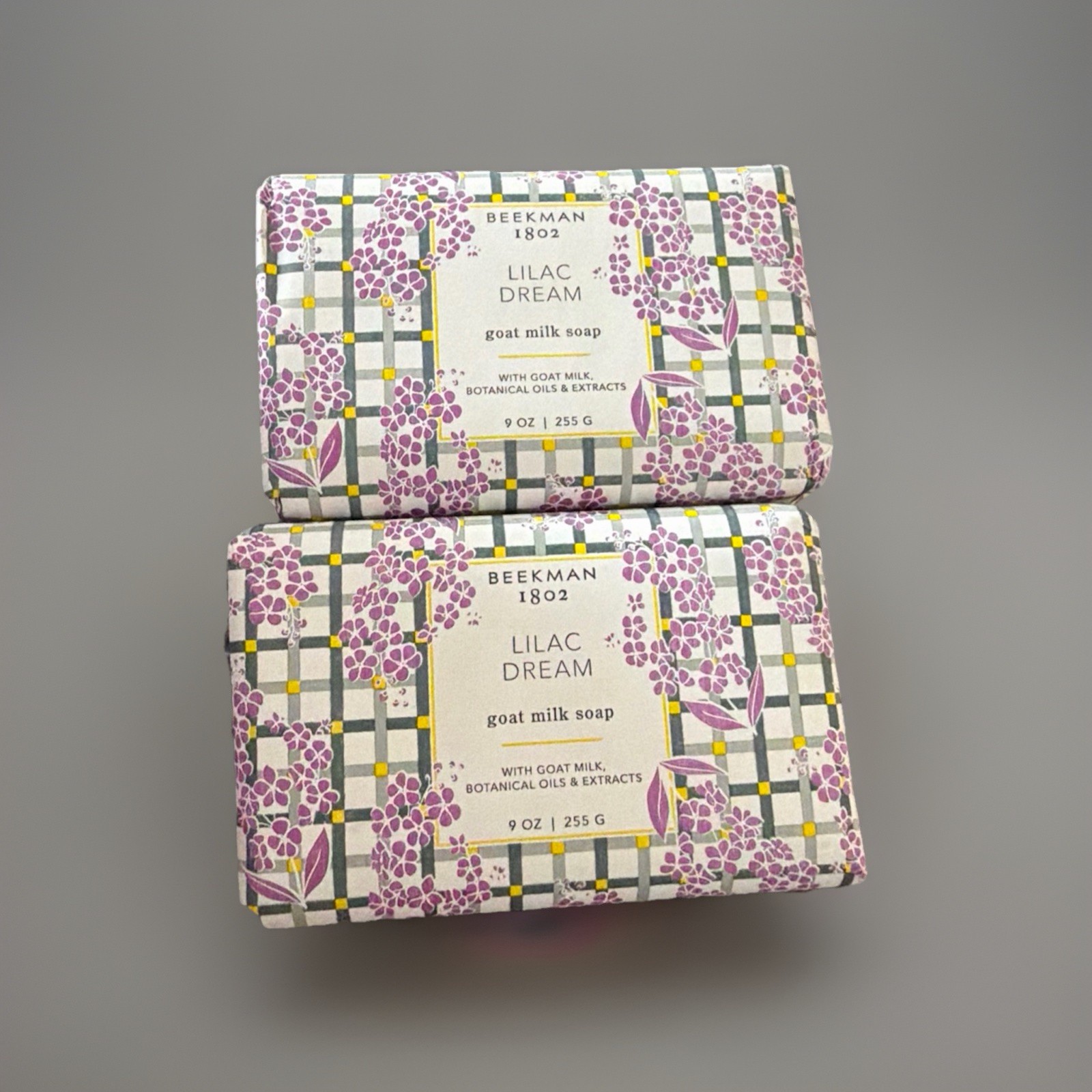Beekman 1802 Goat Milk Bar Soap Set of 2 Lilac Dream Jumbo 9 oz each New Sealed