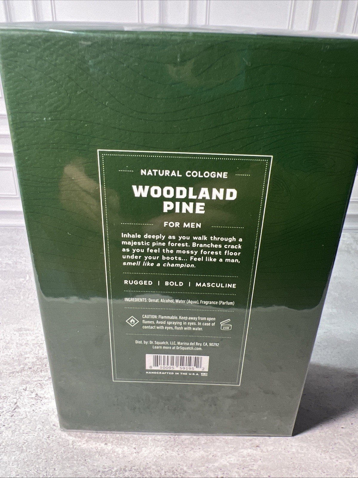 Dr. Squatch Natural Cologne Woodland Pine For Men 1.7 oz New & Sealed