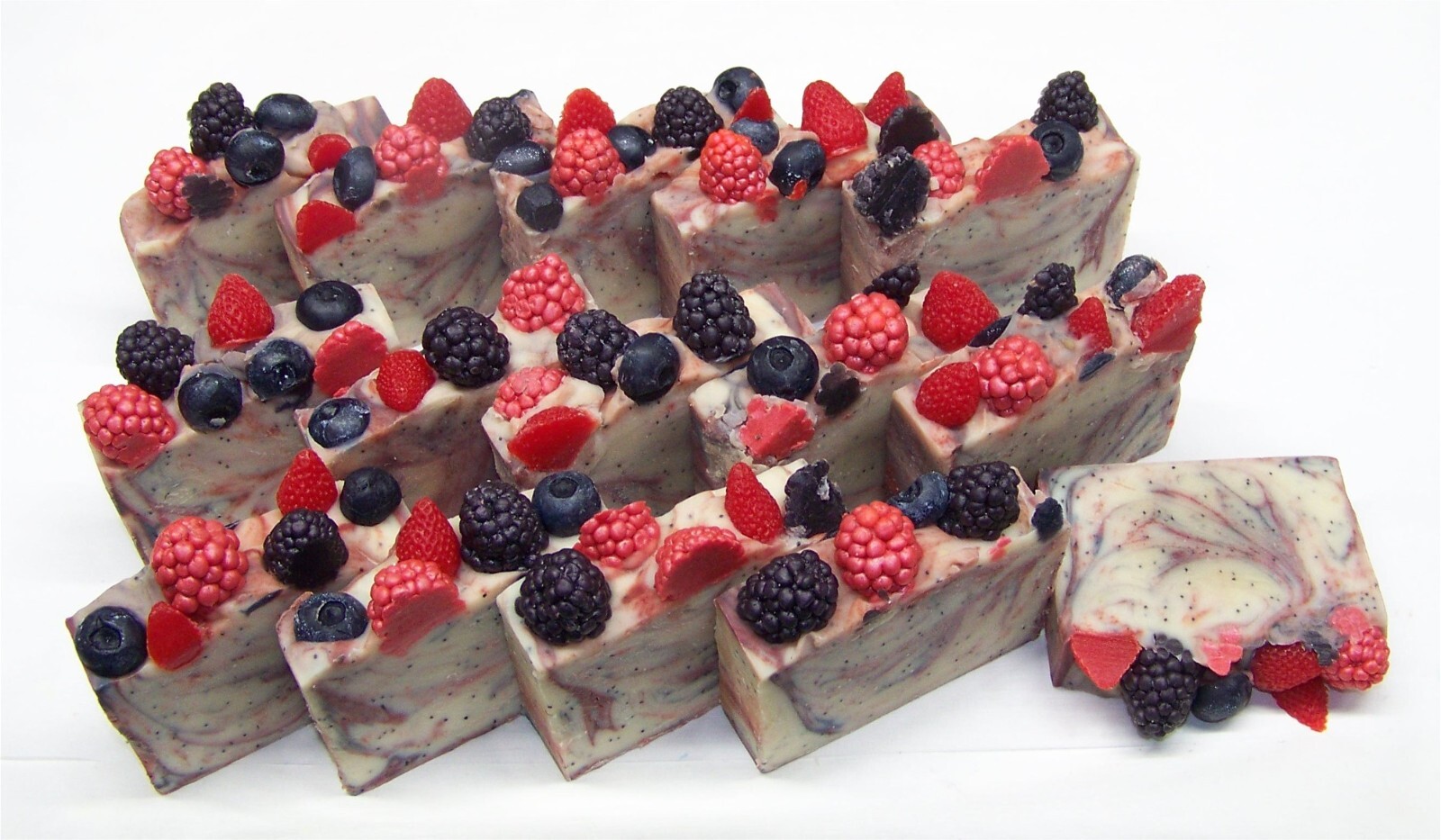 Berryliscious Blue Poppy Seed Goat Milk Soap-Natural & Organic by MJR Soaps