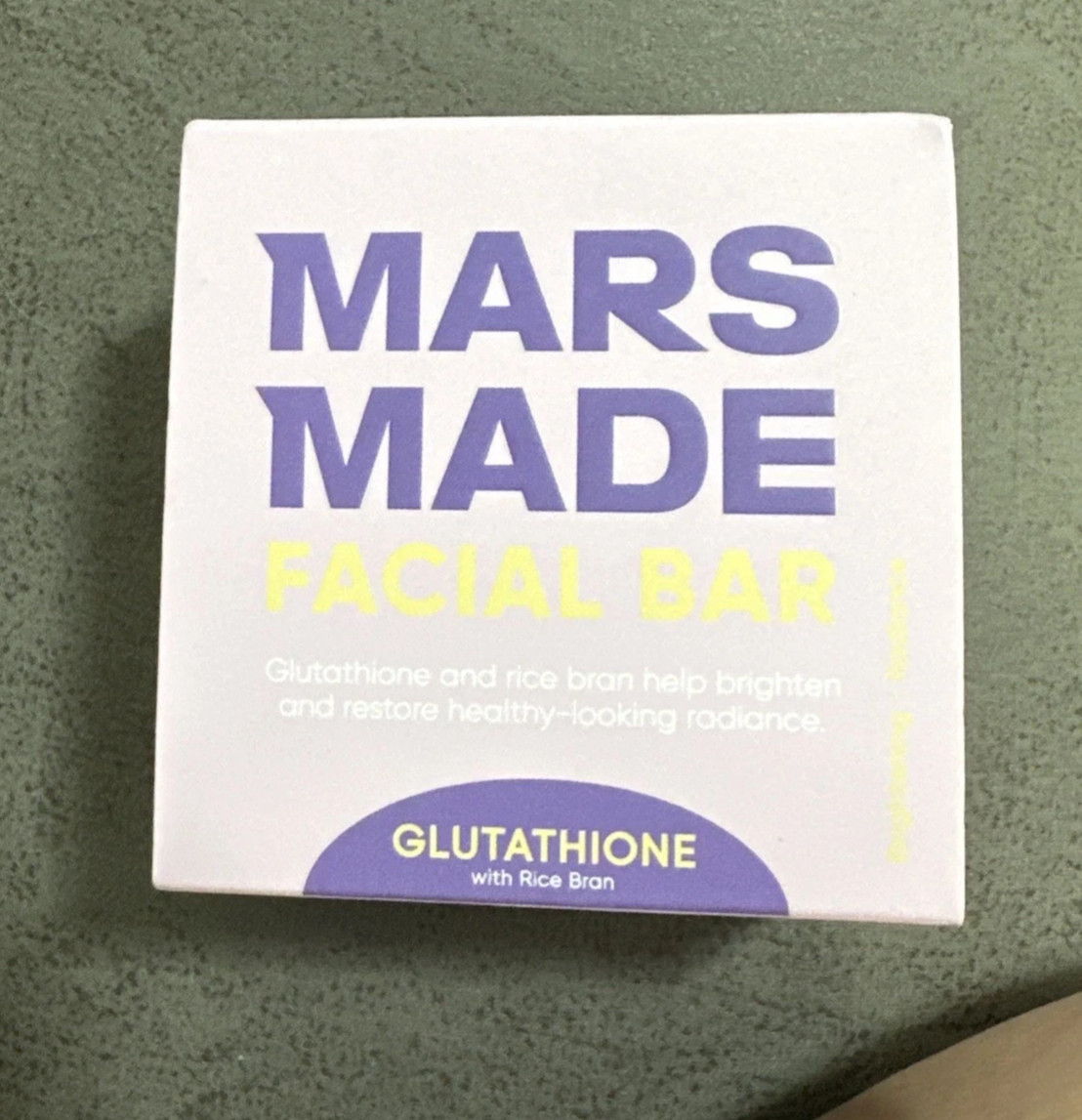 Mars Made Glutathione Facial Bar With Rice Bran Brightening Radiance Soap 95g