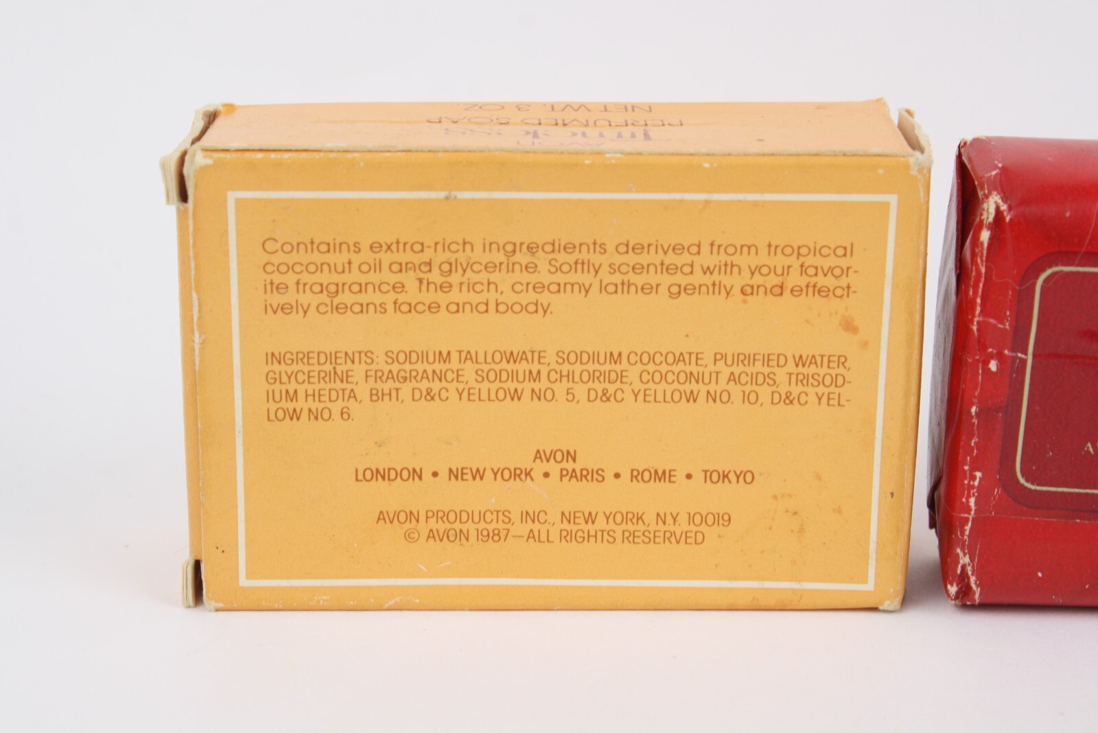 Lot 3 C1980 AVON Perfumed Bar Soap Timeless Foxfire Fresh As Nature Aloe Vera