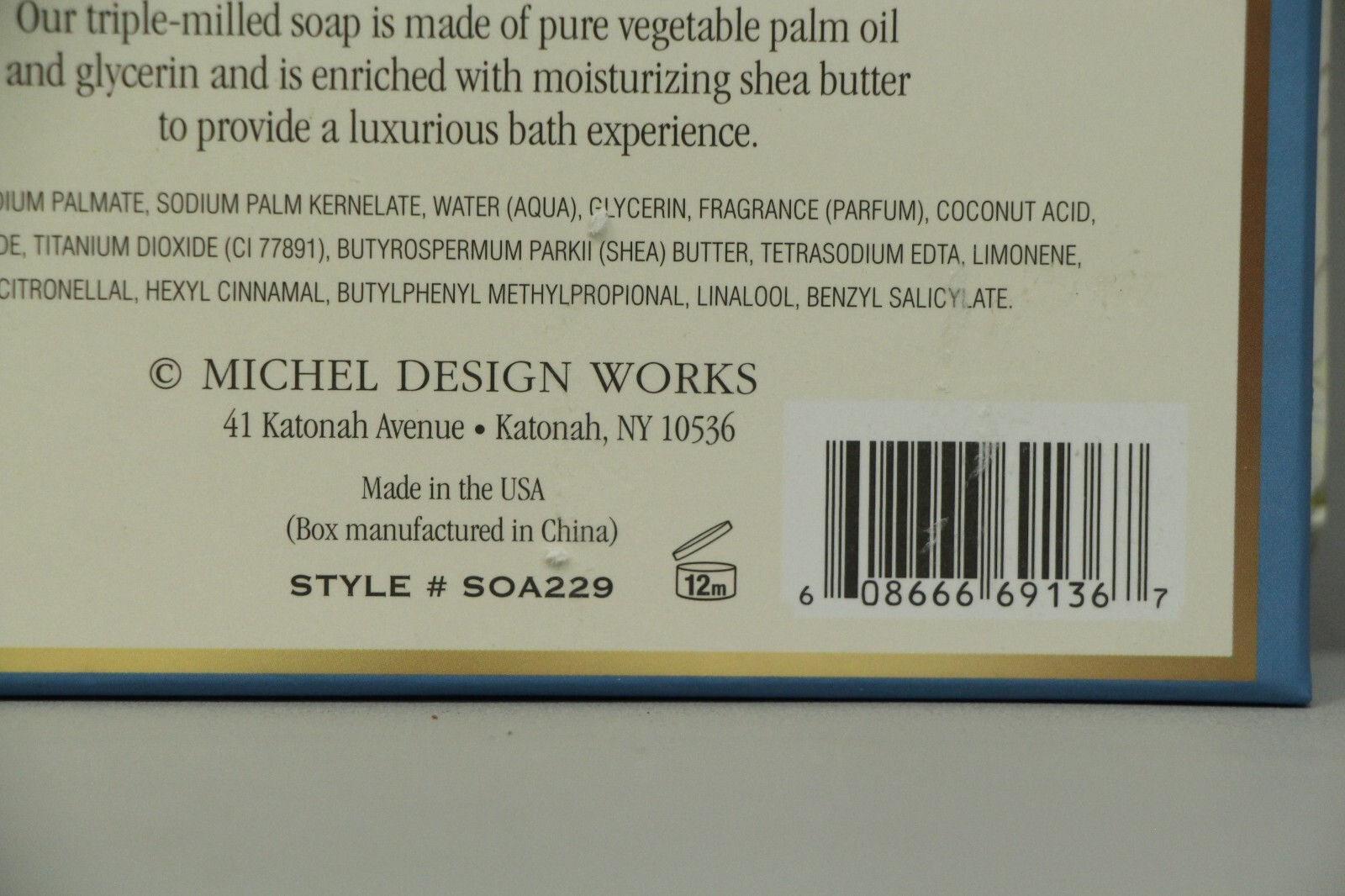 Michel Design Works Wildflower Meadow Shea Butter Soap Boxes Set Of 2 Bars New