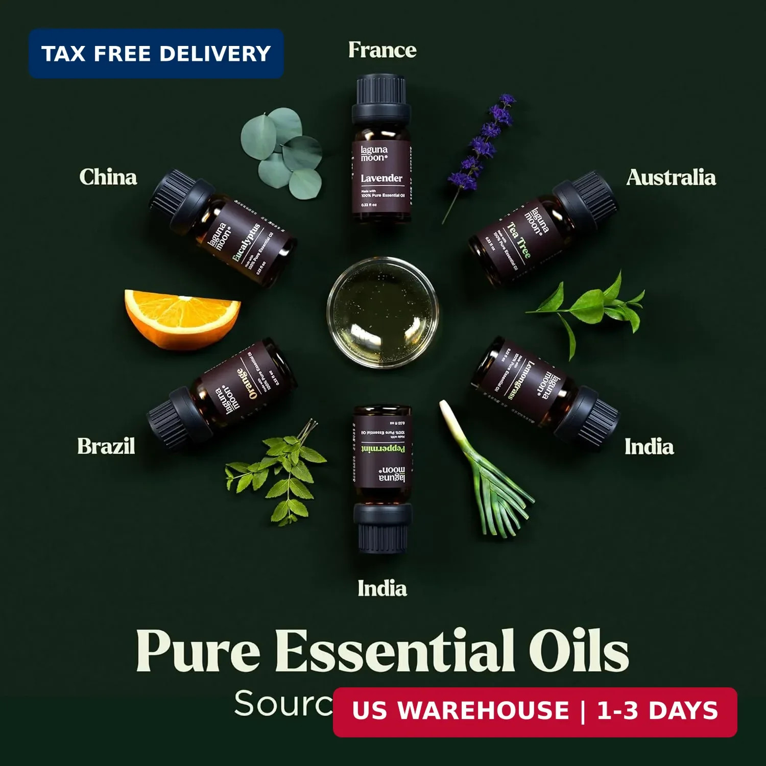 Essential Oils Aromatherapy Set – 6 Oils for Diffusers, Home Care, Fragrance