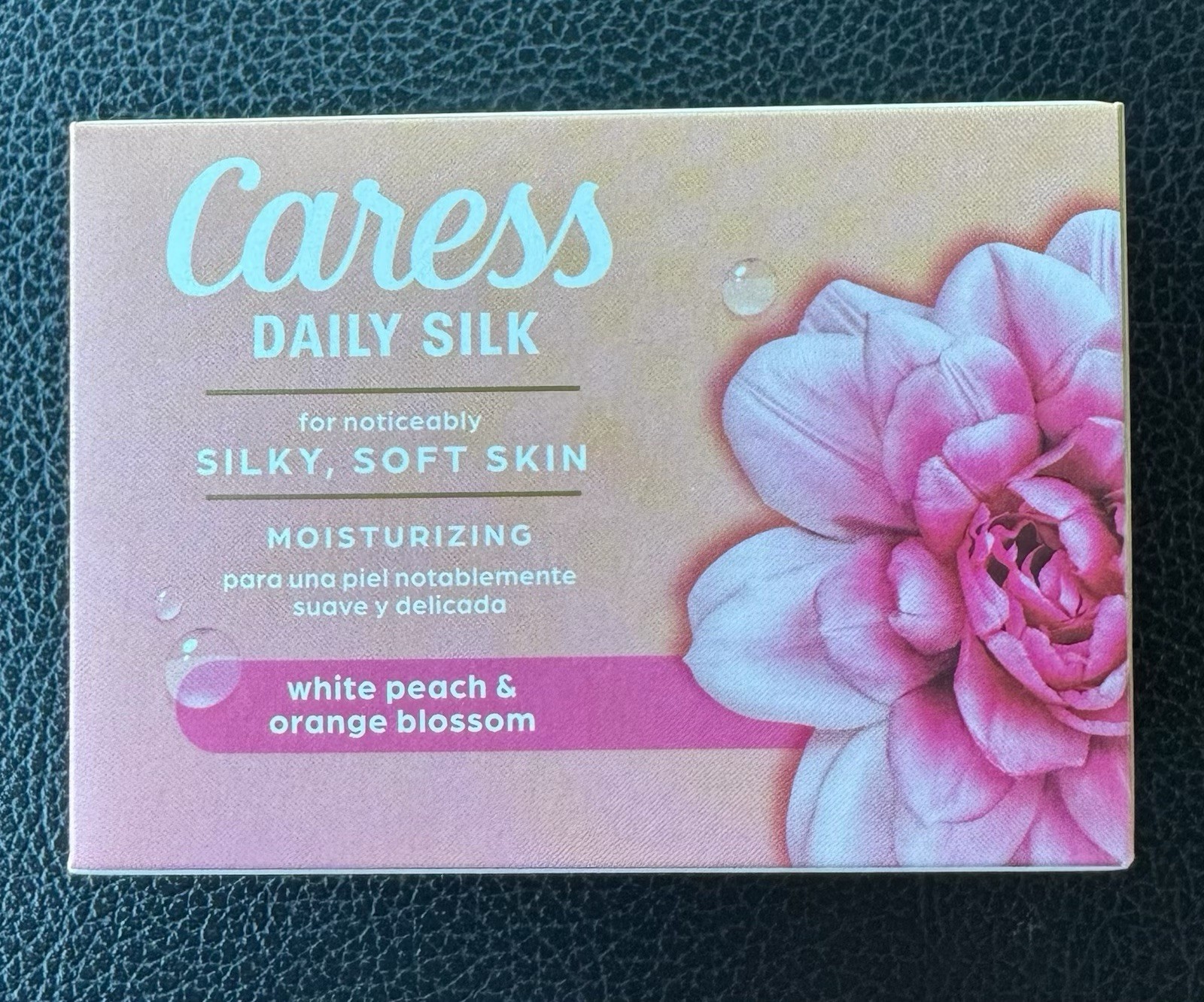 Caress 8 pk Daily Silk Bar Soap White Peach & Orange Blossom Floral Oil Essence