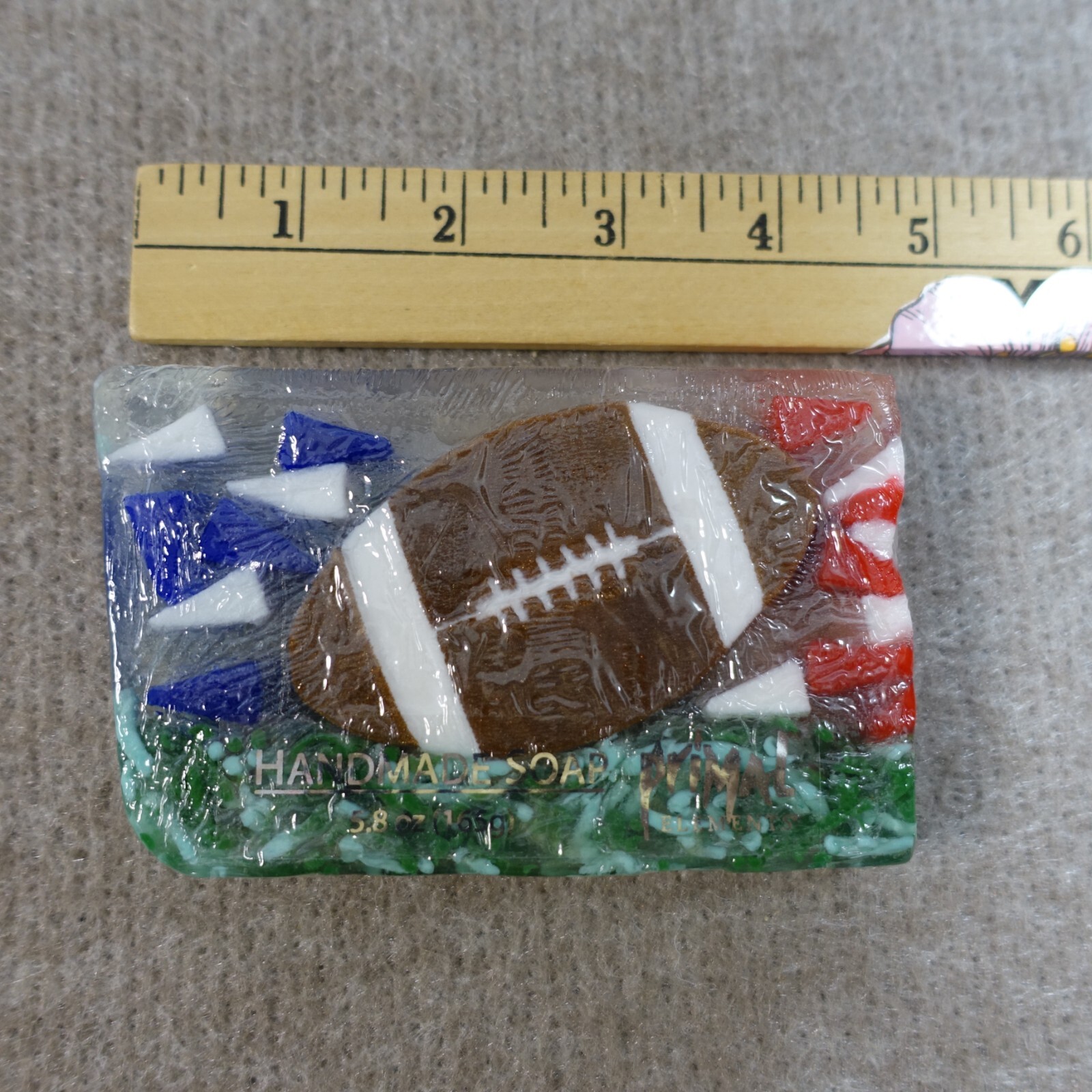 Football Theme Soap 5.8oz Bar Sandalwood Patchouli by Primal Elements Handmade