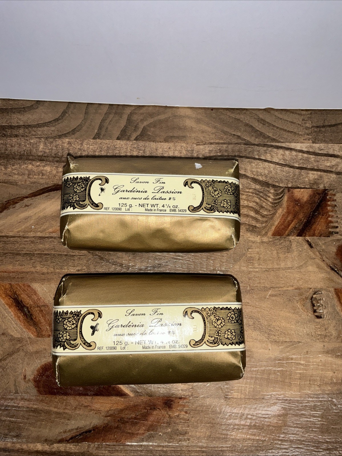 Vintage Annick Goutal Gardenia Passion Savon Fin Bar Soap Lot of 2 France NOS