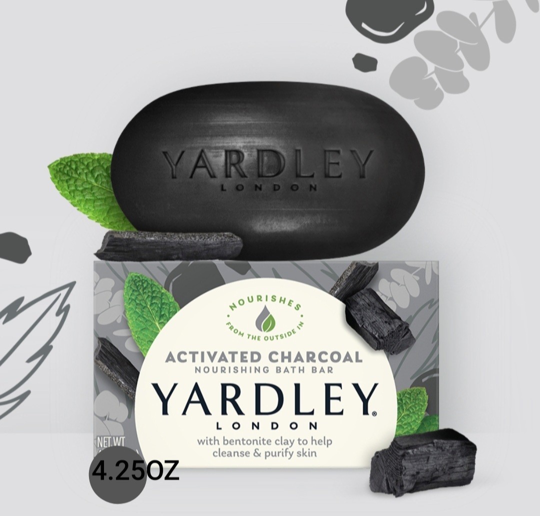 § YARDLEY LONDON 4.25 Oz. 🪨🫧 ●ACTIVATED CHARCOAL● 🪨🫧 ≈Nourishing≈ Bath Bar.