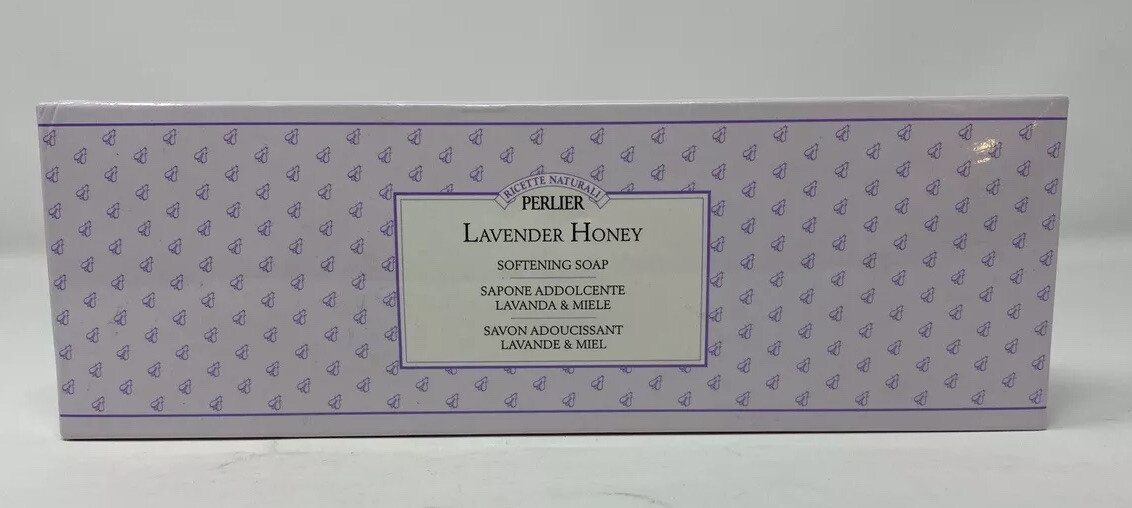 Perlier Lavender Honey Softening Soap – Three 4.4 Oz Sealed Bars Gift Set