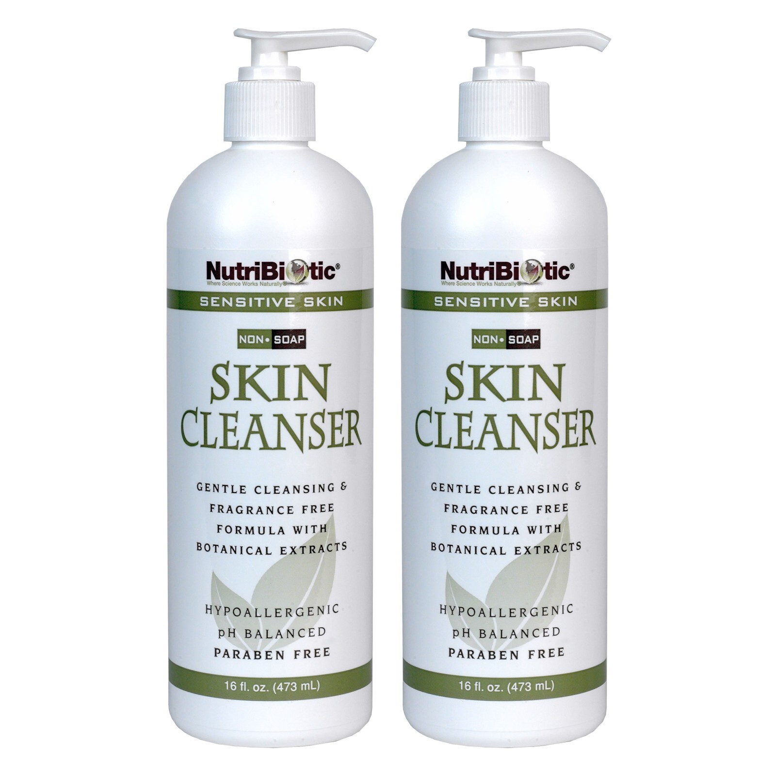 NutriBiotic NonSoap Skin Cleanser, Sensitive Skin with GSE – Hypoallergenic