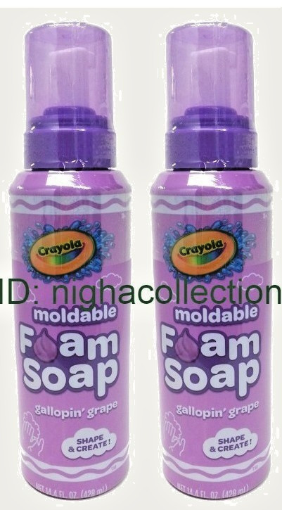 ( Lot 2 ) Crayola Shape & Create Gallopin’ Grape Moldable Foam Soap 14.4 oz Each