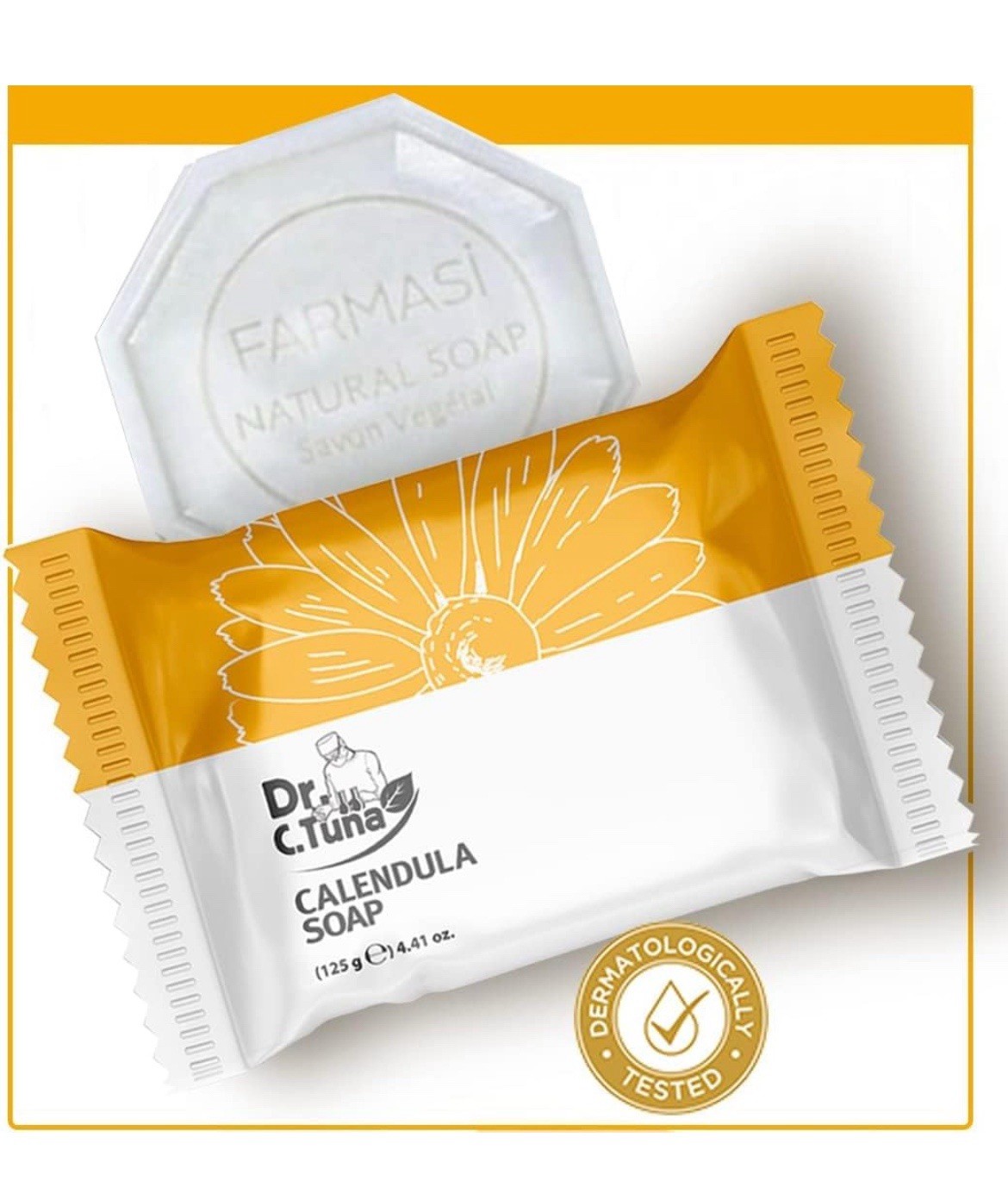 FARMASI CALENDULA SOAP (eczema, psoriasis, dry skin NEW. Dr C Tuna