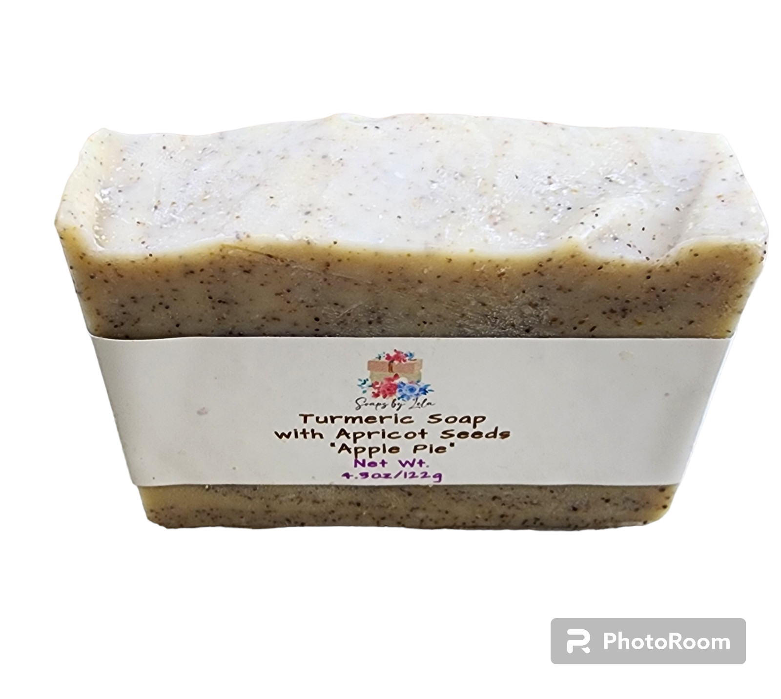 Turmeric soap with apricot seeds, handmade in small batches