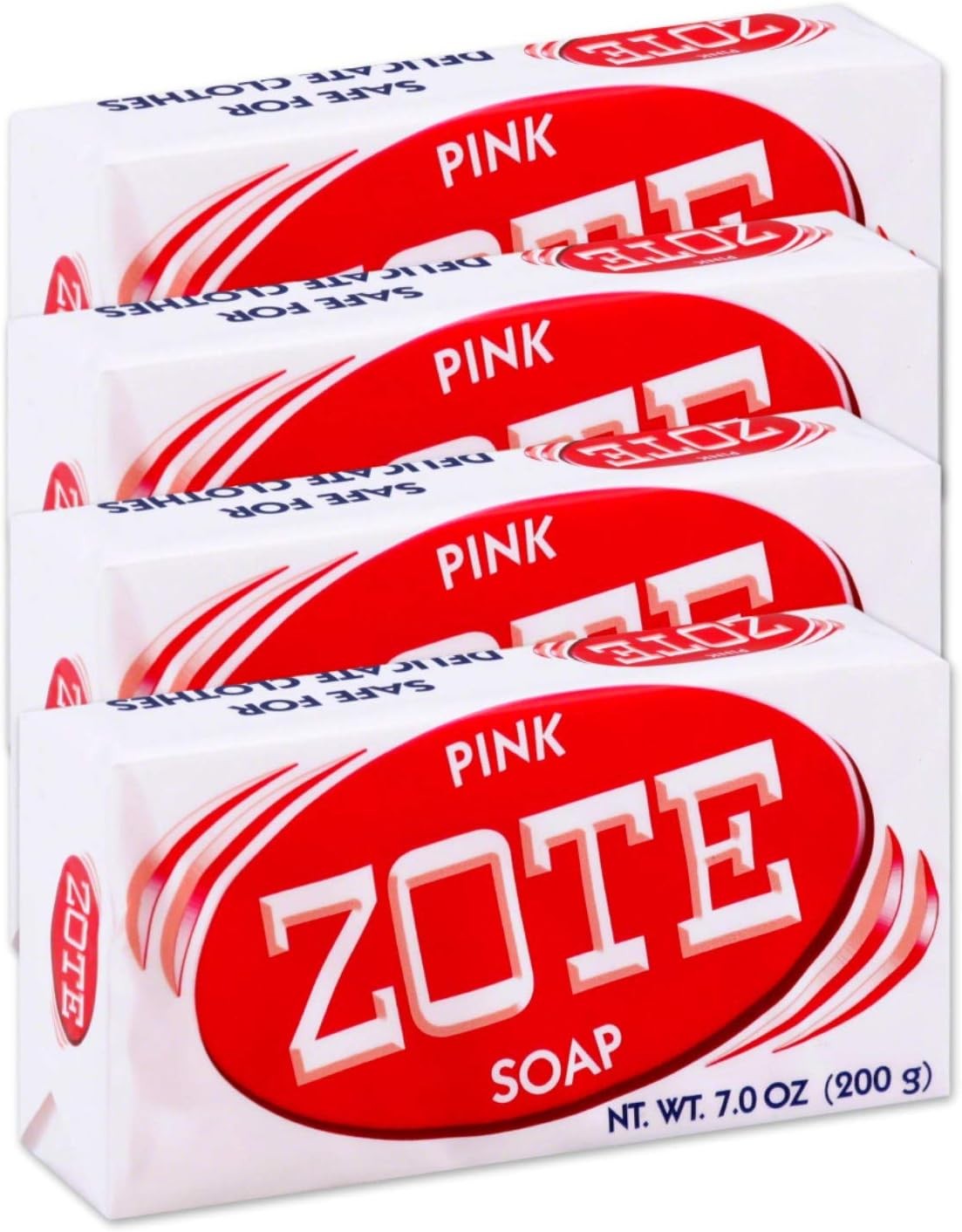 Zote Laundry Soap Bar Pink 4 Bars 7.0 Ounce Each