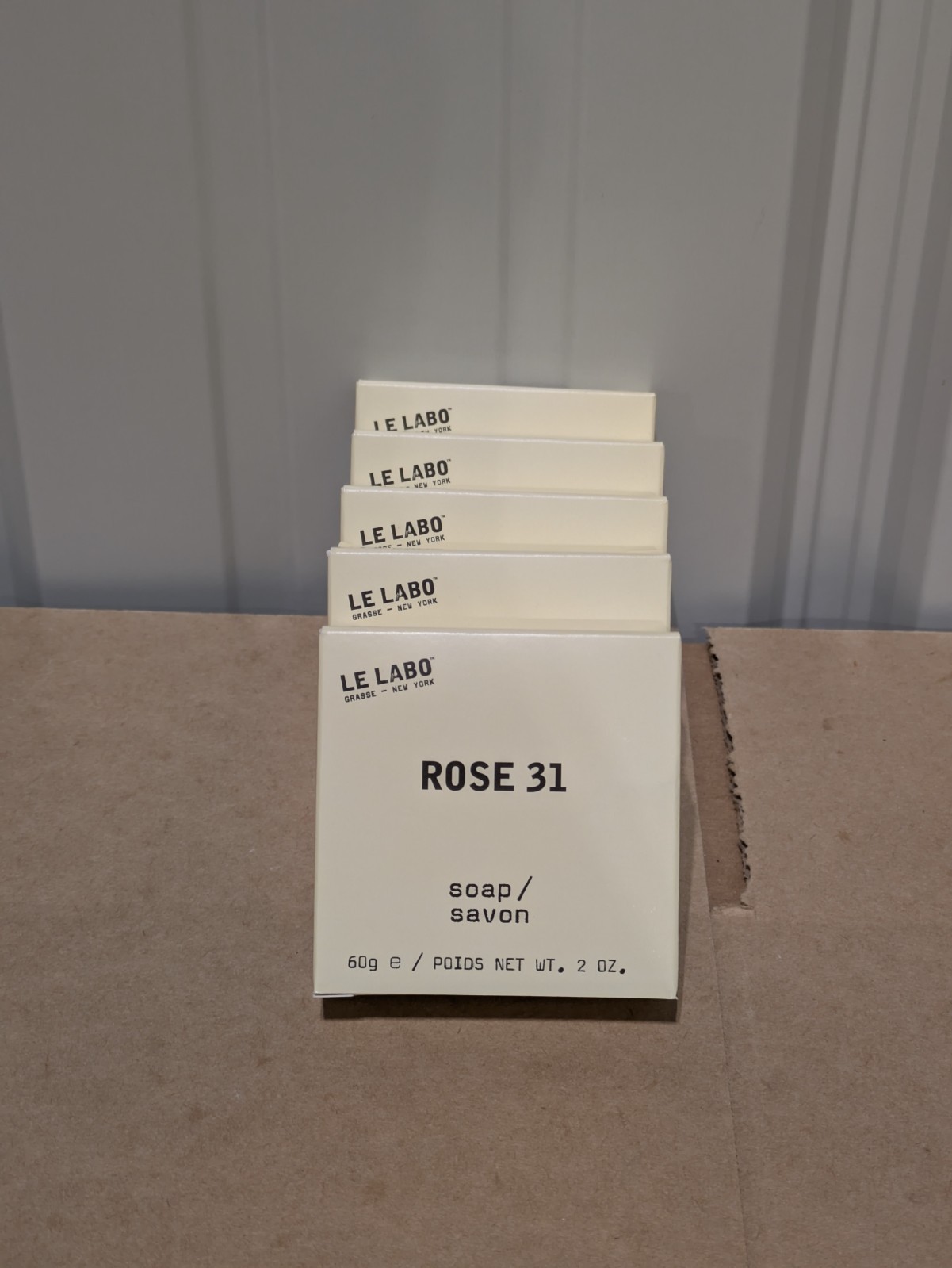 5 PACK – Le Labo Rose 31 Bar Soap 2oz/60g Set Individually Wrapped Boxed