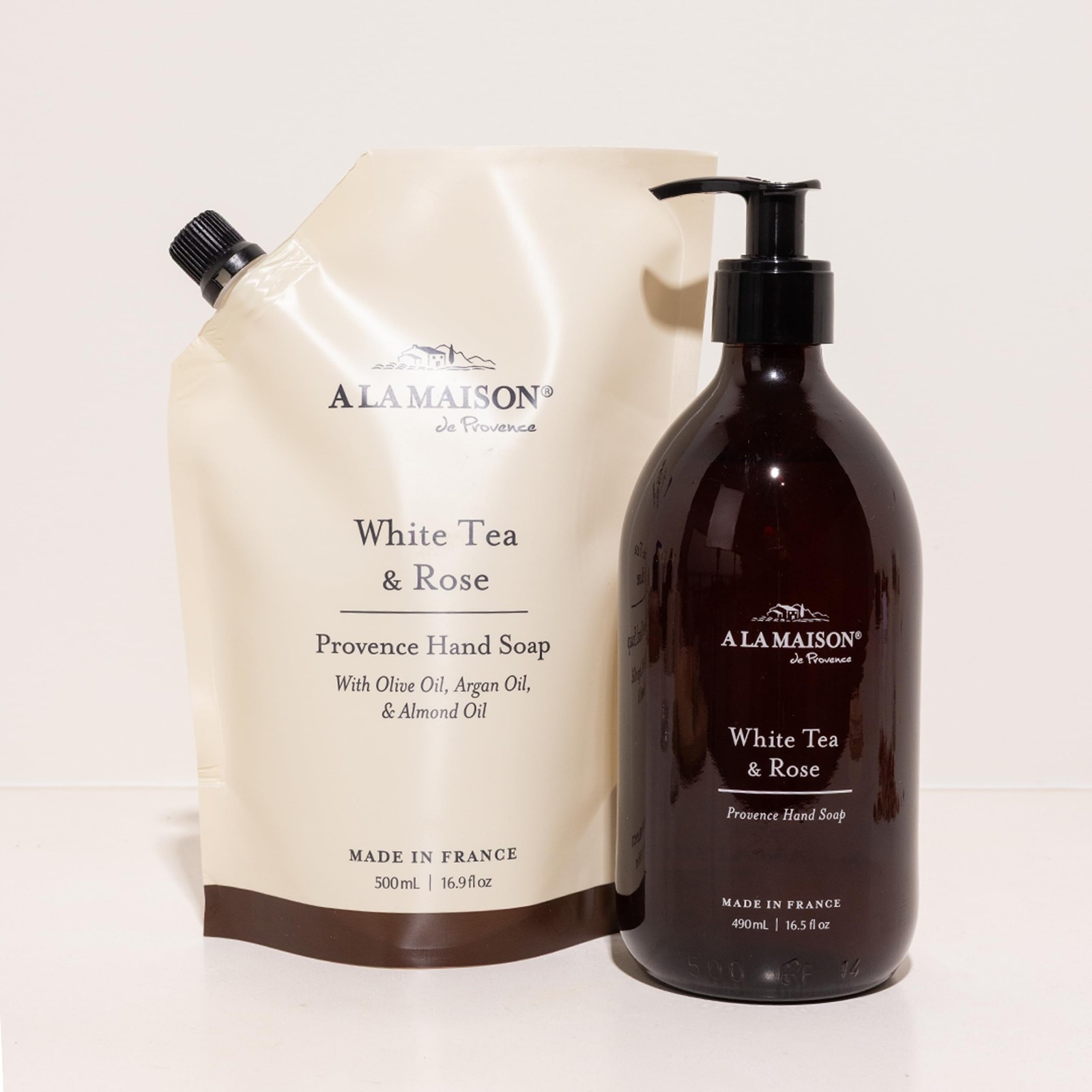 Hand Soap Refill Pouch – White Tea & Rose – Liquid Hand Wash Refill, Eco-Frie…