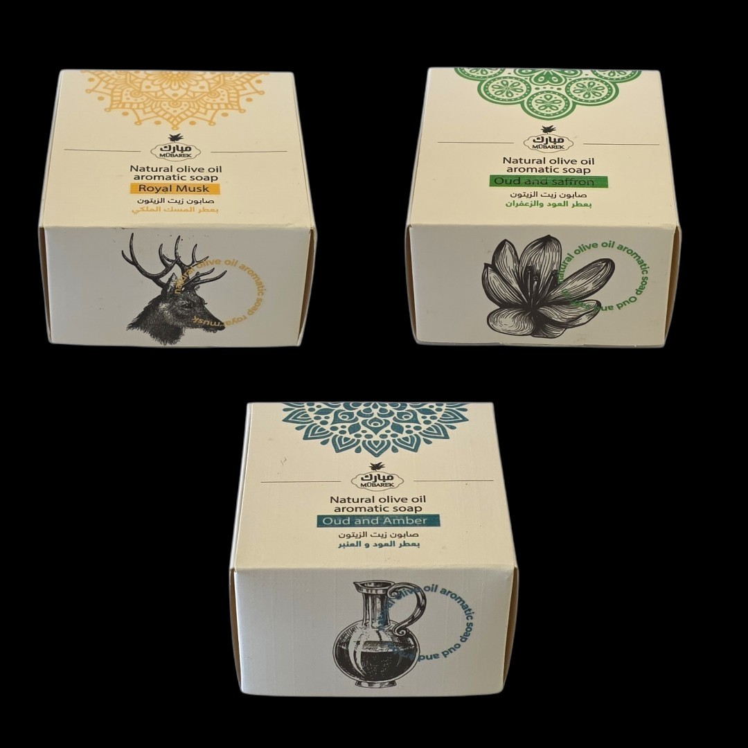 Natural Olive Oil Aromatic Soap 4.4 oz Unisex 3 flavor