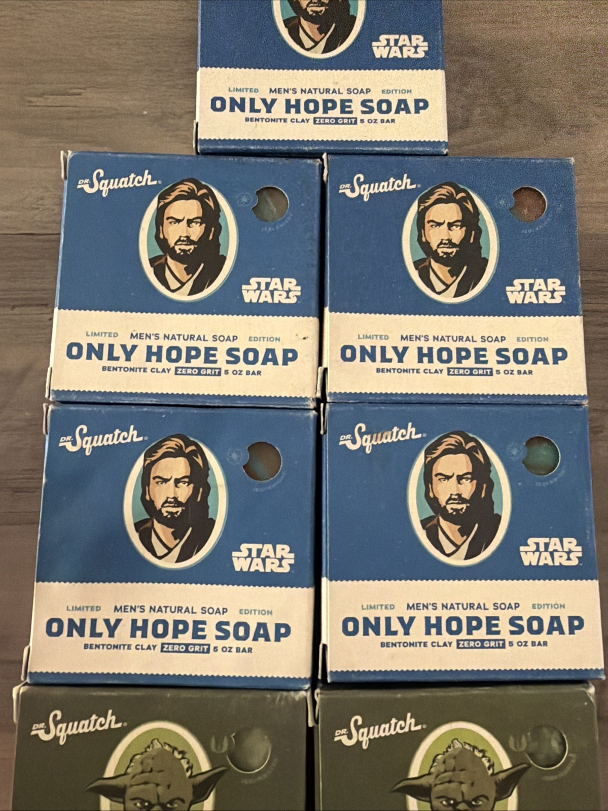 NEW Dr. Squatch Jedi Knight Only Hope + Wisdom Wash Star Wars Bar Soap 7 Total