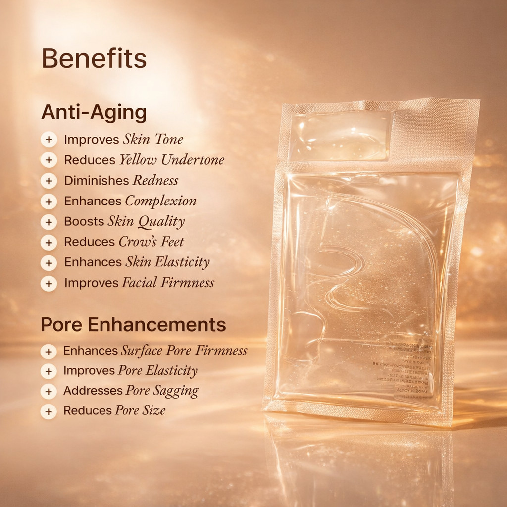 House Of B Glutathione 2 Step Face Film Mask 12Ct Brightening Anti Aging