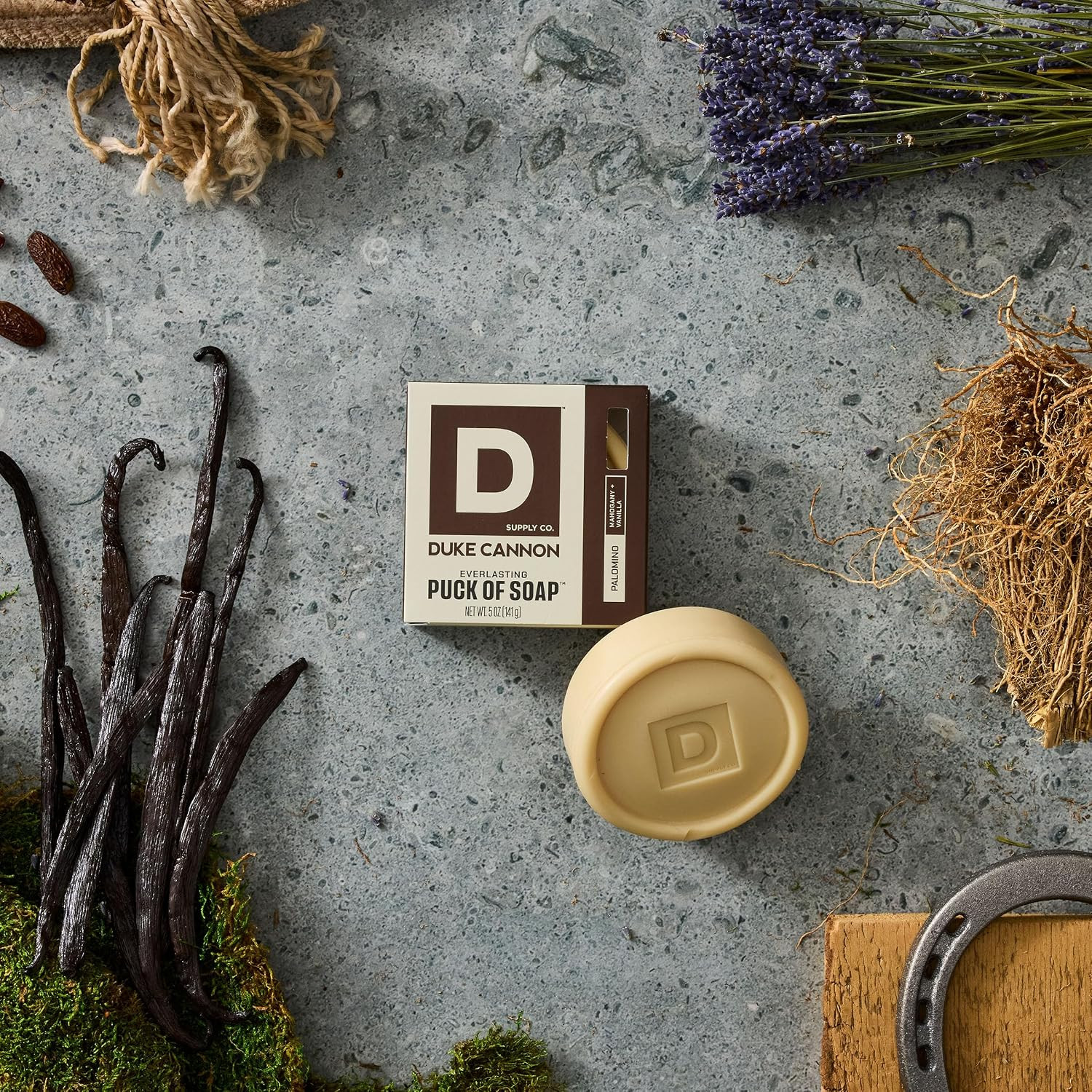 Palomino Men’S Soap Puck – 5 Oz – Mahogany + Vanilla Scent – Disc-Shaped, Triple