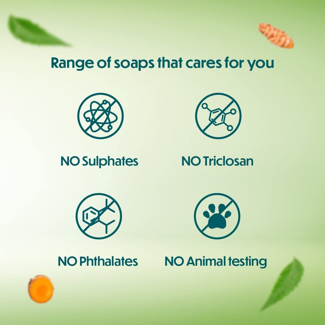 Pack of 4 Himalaya Neem & Turmeric Soap 125g , Natural Skin Care, Free Shipping