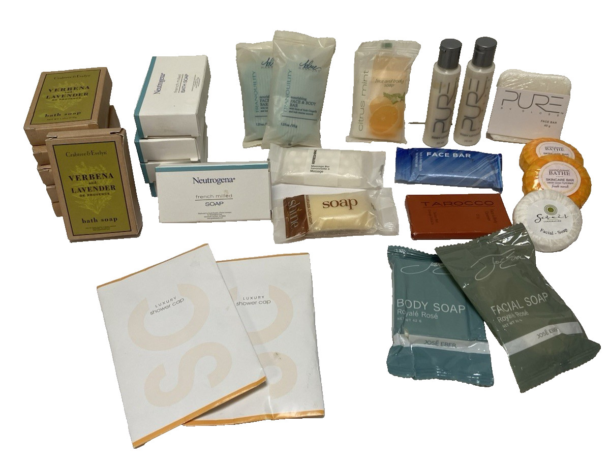 28 Lot 2 lbs Assorted Bar Soap 5 Neutrogena Crabtree 6 Jose 1.25oz Sample Travel