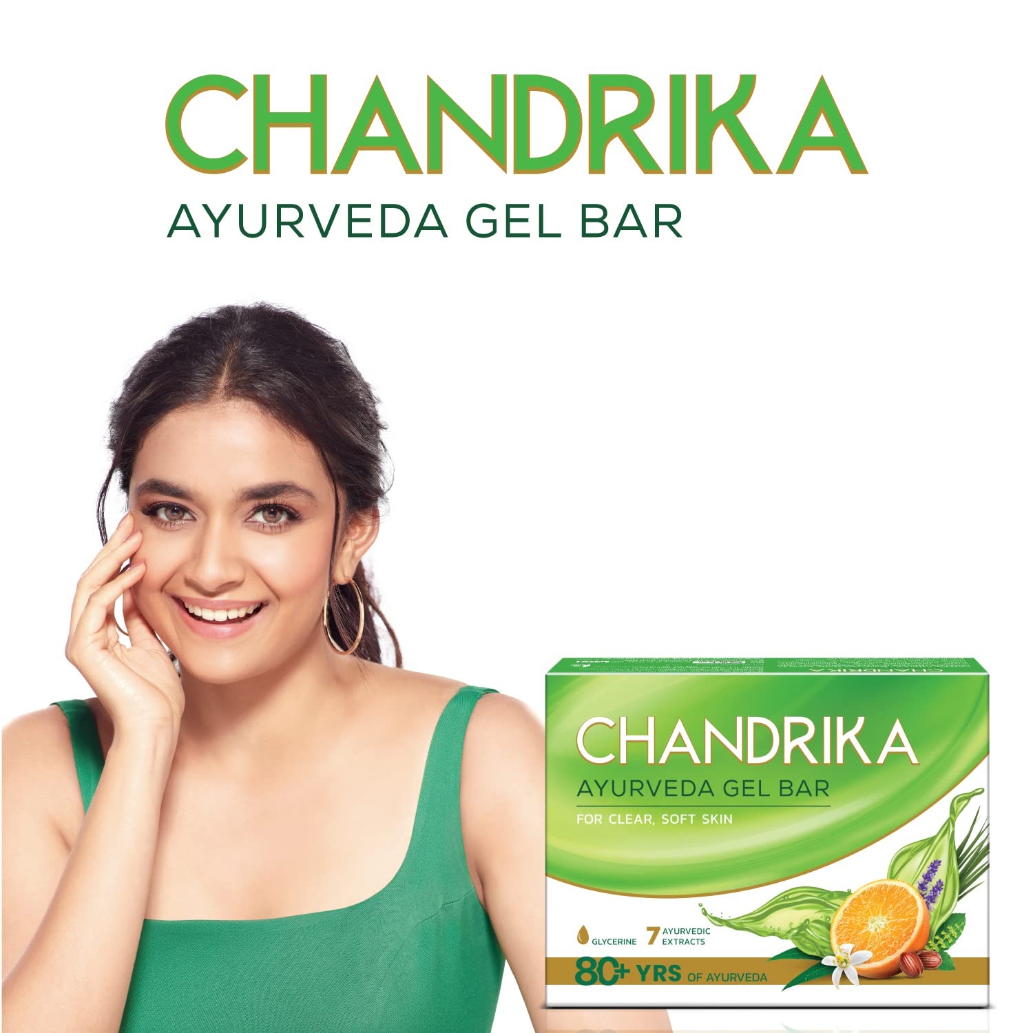 Chandrika Ayurveda Gel Bar For Moisturise Skin 125gm Each Set Of 6